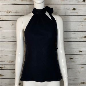 Tie around neck black top size XS